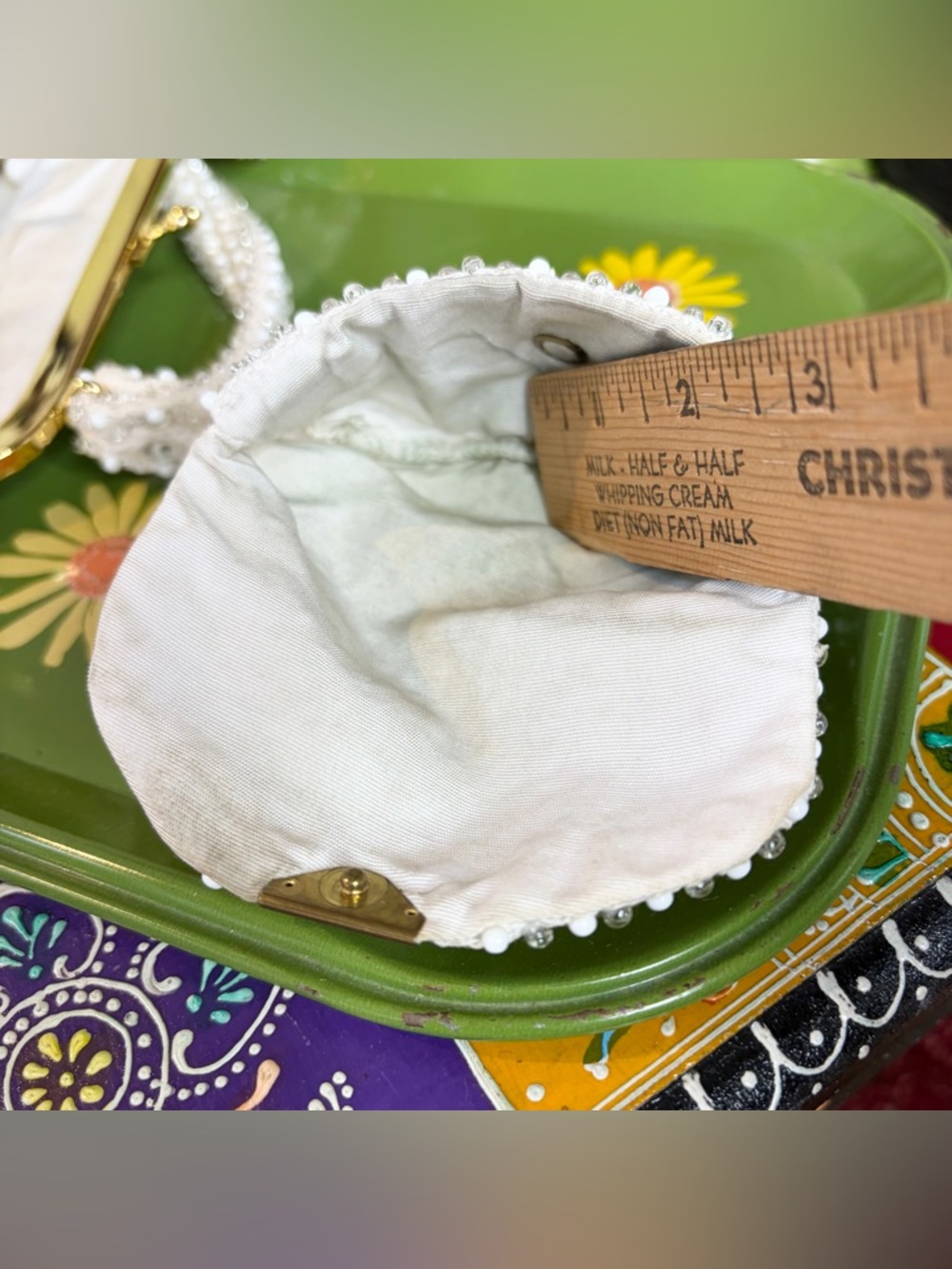 Corde’ Bead Bag, Mirror and Coin Purse - Picture 5 of 8